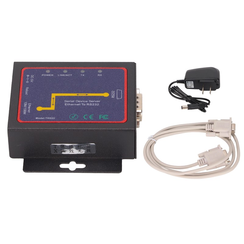 RS232 to RJ45 Converter 10/100M Data Rate 300bps to 230400bps