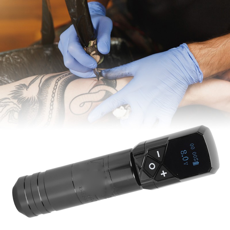 Rotary Tattoo Pen Machine Kit 1.1in Tattoo Short Pen 2400mAh