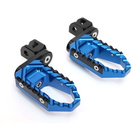 Autobahn88 Motorcycle Footpeg (Front/Rider - Touring-Type with 40mm-Extension), compatible with Kawasaki ZX-6R Ninja ZX-600 (1995-2002) (Blue)