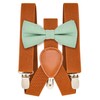Qenidm Bow Tie with Suspenders Set, Sage, X-Small