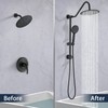 UCLIMAA 10 Inch Rain Shower Head with Handheld System, 24"