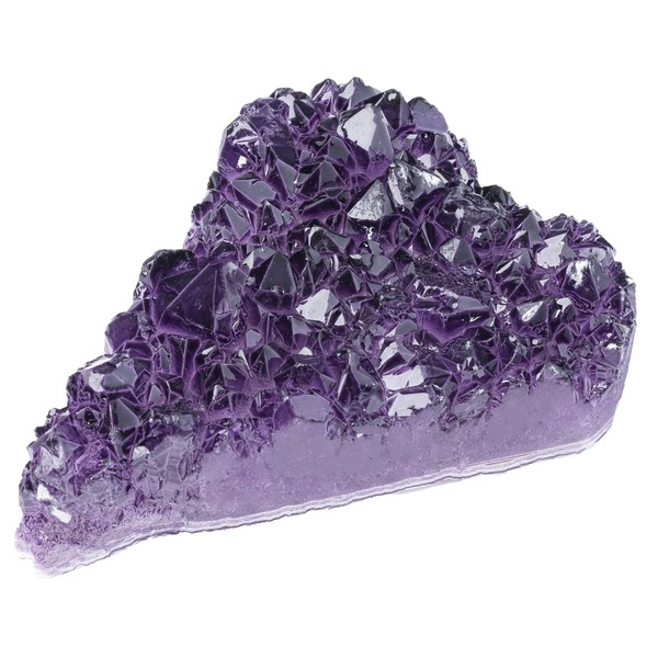Crocon Amethyst Heart Shaped Crystal Cluster, 250-300 Grams app. Druzy Geode 1/2 lb Strong Deep Purple Crystal Gift Drcor Size: 4 inch app.