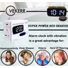 Loud Alarm Clock with Bed Shaker, Vibrating Alarm Clock for