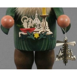 Dregeno Seiffen Incense Smoker Candleholder Original Erzgebirgische Seller from 19 cm Handmade, Festive Christmas Decoration