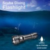 Hecloud Underwater 400ft Waterproof LED Scuba Dive Light Rechargeable Diving