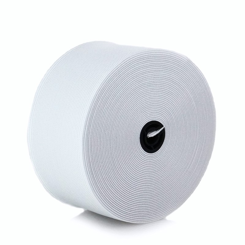 Trimz Elastic, White, 50mm x 10m