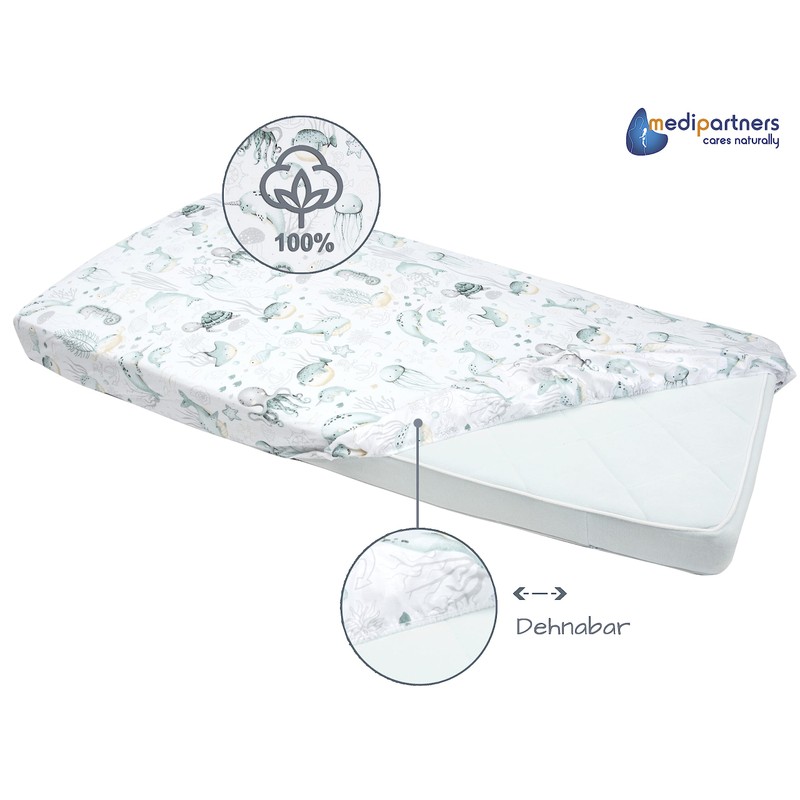 Medi Partners Fitted Sheet 60 x 120 cm 100% Cotton