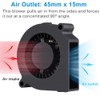 GDSTIME 5V USB Blower Fan 60mm, 60mm x 60mm x
