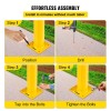 42 Inch Safety Bollard Post 5.5 Inch Diameter Yellow Steel