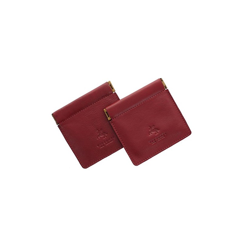 Pack of 2 Visconti Leather Snap Top Purses CP7 Red