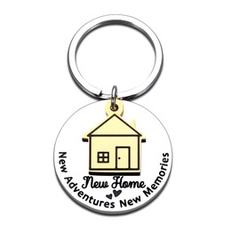 New Home Keychain, House Warming Gifts New Home, Houswarming Gifts for Men Women, Newly Homes Gift Ideas, Cool Welcome Homes Keychain Gift for Newly Homeowners, Houswarming Keychains for Homeowner