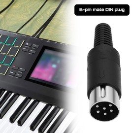 OTOTEC 4 Pieces 6 Pin MIDI Male 6 Pin Connector for Soldering Suitable for Vintage Audio MIDI Mixer Electronic DrumKeyboard