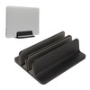 Vertical Laptop Stand Aluminum Alloy Double Dock Black Multifunctional Cooling