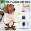 JoyDaog Dog Bathrobe with Bathing Glove for Quick Drying Coats,Doggie