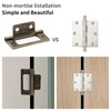 Litoexpe 6 Pcs Non-Mortise Door Hinges, 2 x 0.9 Inch