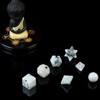 ZAICUS Rainbow Moonstone 7 Pcs Platonic Solids Crystal Geometry Set,