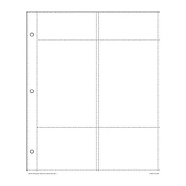 C.R. Gibson 10 Count Kitchen Recipe Binder Pocket Page Refill, By Iota Chic, 2 Pockets Per Sheet, Fits 4" x 6" - Clear