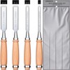 GREBSTK 4 Pcs Wood Chisel Set, CRV Steel Bevel Sharp