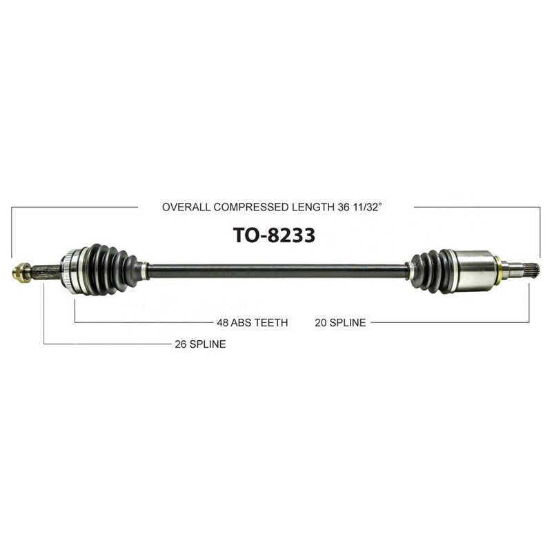 TrakMotive TO-8233 CV Axle