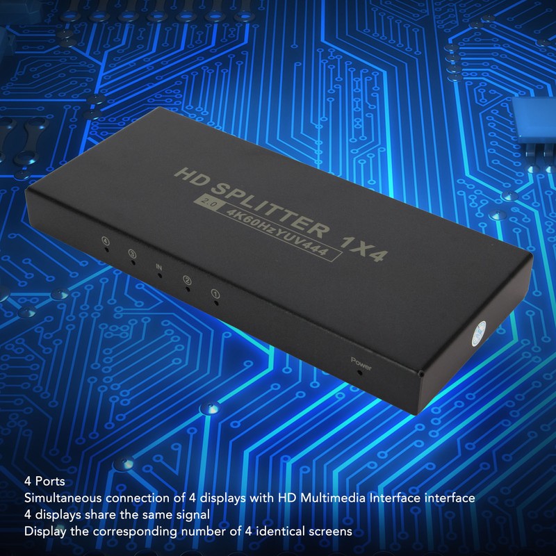 HD Multimedia Interface 2.0 Splitter 4K 60Hz 1 in 4