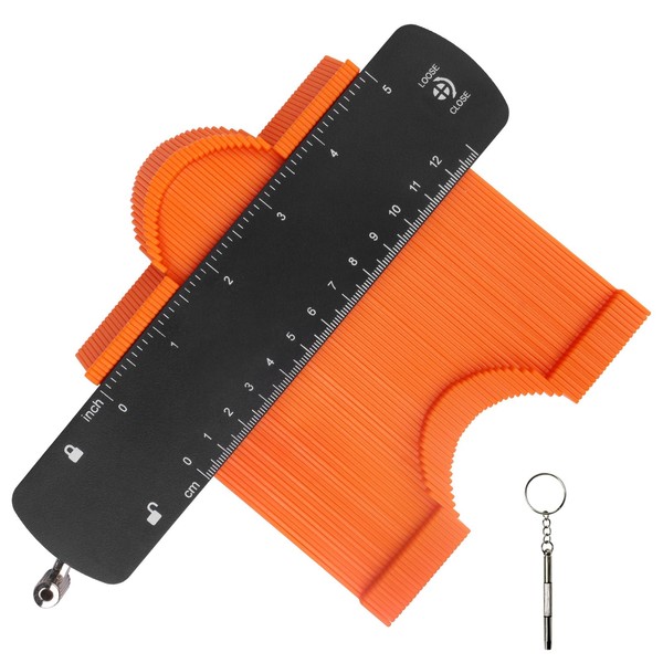 Profile Gauge with Lock 5 Inch/12cm, Contour Gauge Profile Tool