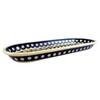 Polnische Keramik Schlank oval Baguette, Cracker, Olive Tablett; 27,9 x