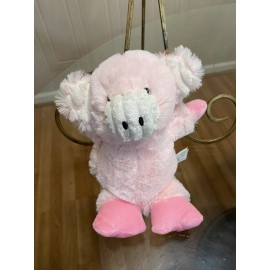 Giftable World 7" Two-Tome Cuddle Pig Dog Toy w/Squeaker Pink P19015 New