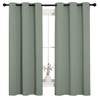 NICETOWN Greyish Green Nursery Essential Thermal Insulated Solid Grommet Top