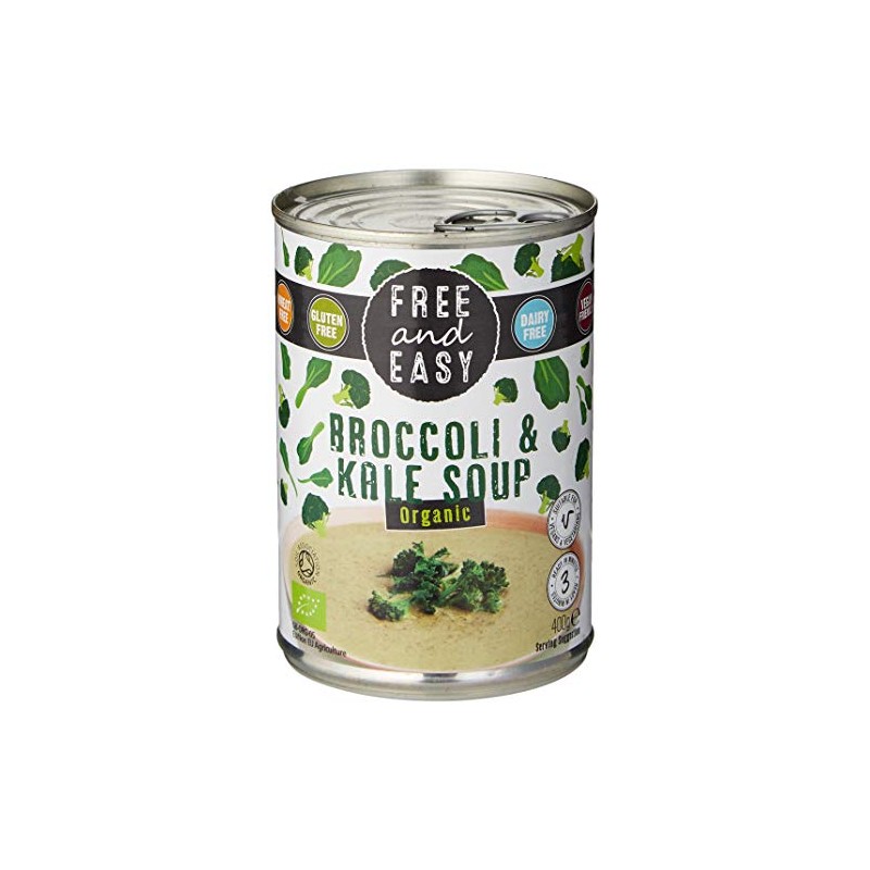 Free and Easy Organic Broccoli and Kale Soup, 400 g