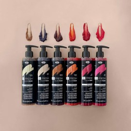 Lisap Refresh Camellia Oil Color Depositing Conditioner Mask, Gloss Treatment for Dry Damaged or Color Treated Hair, Treatment for Repair, 8.45 oz - Pink