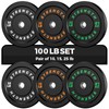 Rendpas Olympic Bumper Plates Set - Virgin Rubber Weights for