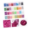 KONTONTY Shiny Nail Sequins 32 Pack Fingernail Glitter Sequins for