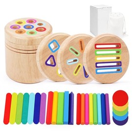 Juguetes Montessori de Clasificación Sensorial,Juego de Cognición con Forma de Color,Juegos Sensoriales para Desarrollar Motricidad Fina,Juguetes Educ