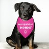 Happy Birthday Mommy Red Dog Bandana Triangle Dog Scarf Decorations