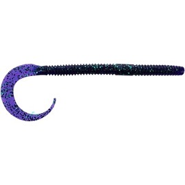 Gary Yamamoto 10" ICHI Worm Floater/Purple W/Emerald Flake (6 Pack)