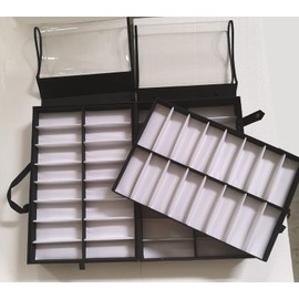 INTSUPERMAI Eyeglasses Storage Organizer Portable Foldable Eyewear Suitcase 64 Slots Eyeglasses Display Case