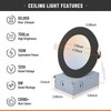 6 Pack Recessed Lighting 4 Inch with Junction Box, 5CCT