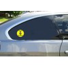U.S. Custom Stickers Watch for Motorcycles Yellow Circle Sticker 8