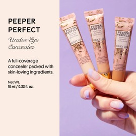 Winky Lux Peeper Perfect Under Eye Concealer, Makeup & Brightener, Full Coverage Concealer for Dark Circles, Color Corrector & Eye Primer, Collagen & Hyaluronic Acid (Deep)