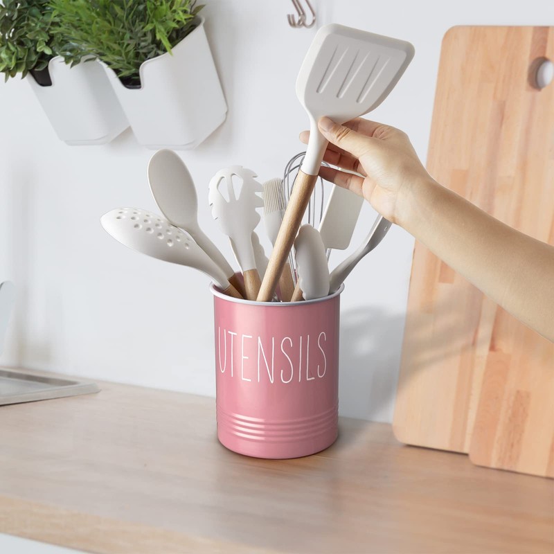 Bivvclaz Kitchen Utensil Holder - 6.7" Utensil Holder for Kitchen