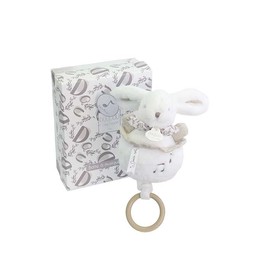 Cuddly Bunny Music Box White