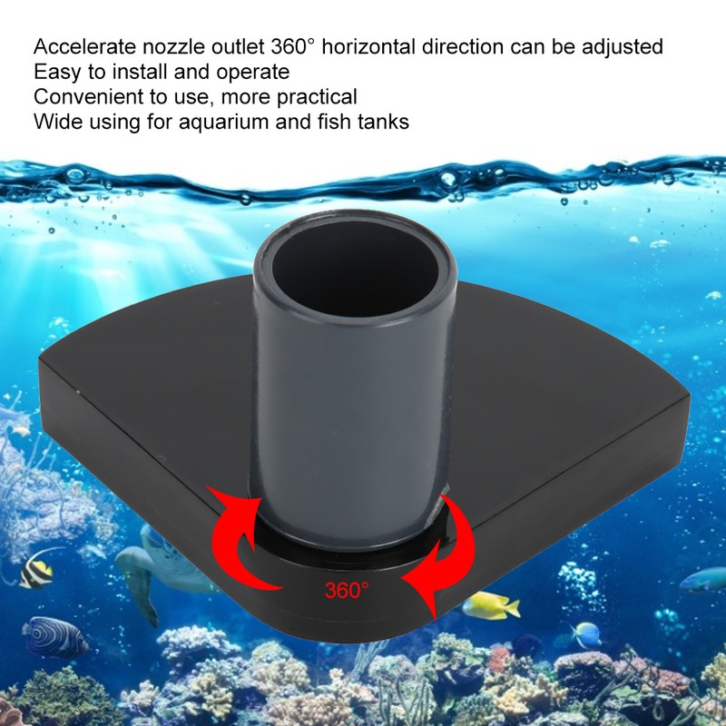 Acrylic 360° Adjustable Aquarium Double Flat Duckbill Nozzle Water Flow