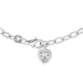Amor Women's Bracelet 925 Sterling Silver Rhodium-Plated with White Zirconia 19 CM - 392624
