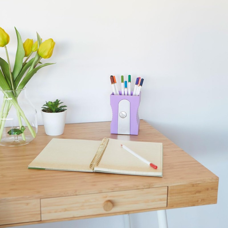 balvi Pencil Holder Sharpener Colour Mauve Keep Your Desk Organized