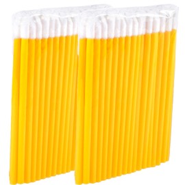P-Beauty Cosmetic Accessories Microfibre Lip Brush Suitable for Eyelash Extension Disposable Lip Brush Cosmetic Lip Brush Lint Free Brush Lip Brush Yellow 50 - 500 Pieces (50)
