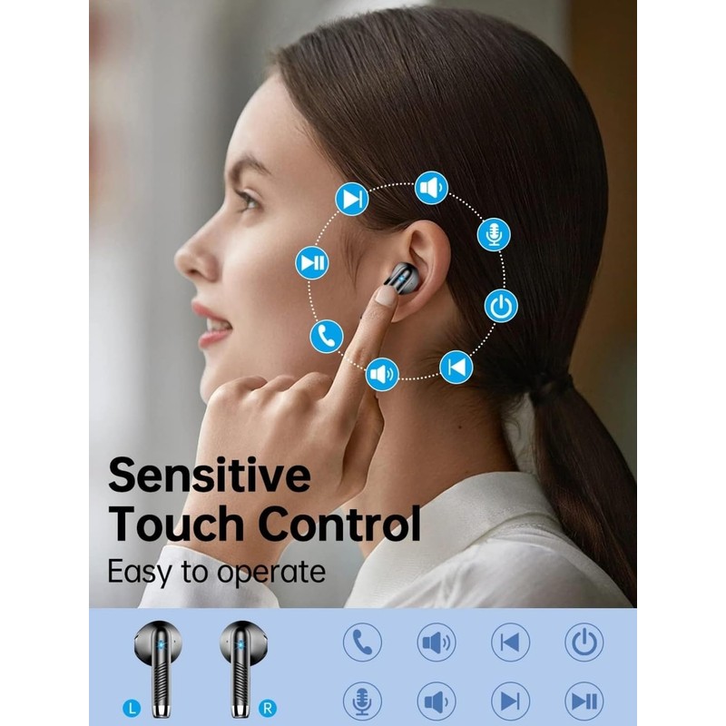 Kurt Bluetooth 5.3 In-Ear Headphones, Wireless Bluetooth 5.3 with Deep
