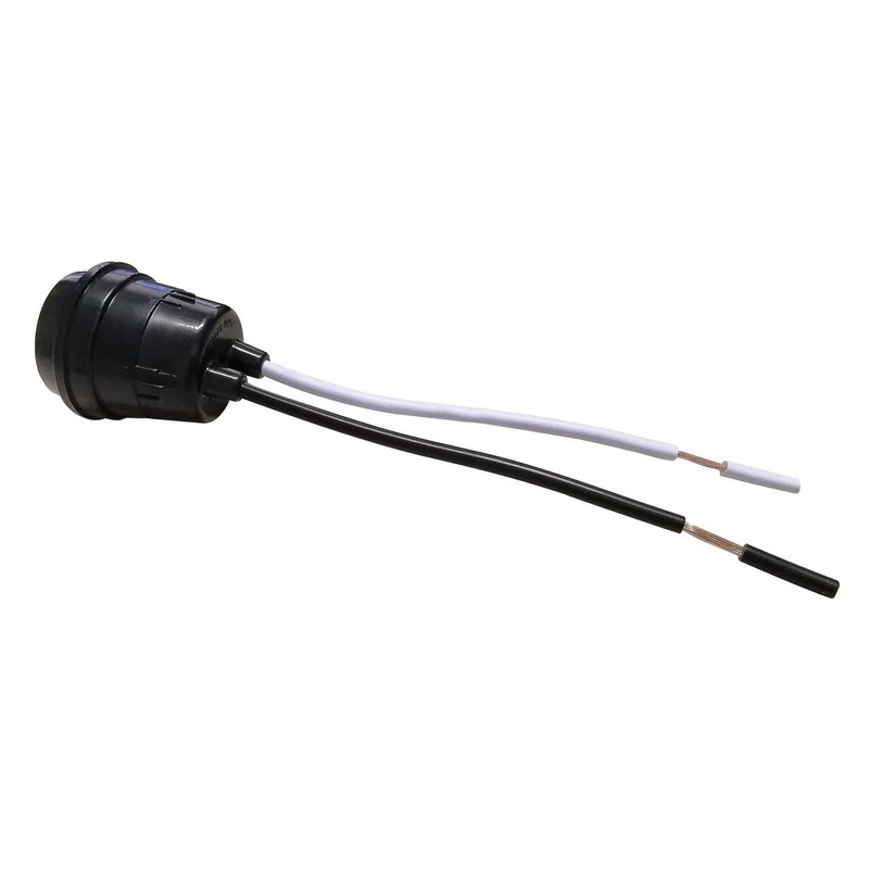 Follite Black Pigtail Temporary Light Socket (5 Pack 14AWG)