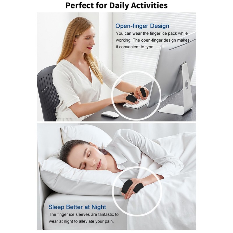ThreeH Finger Ice Sleeves 2 Ice Pack for Toes and
