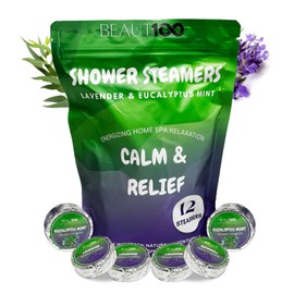 Shower Streamers Aromatherapy 12 Pcs, Lavender Bath Bombs with Essential Oils, Shower Bombs Aromatherapy Stress Relief Gifts - Birthday & Christmas Gifts for Men, Women - Eucalyptus Shower Streamer.