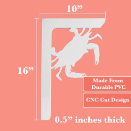 JennyGems Crab Mailbox or Decorative Porch Bracket, Mailbox Decor, 16 Inch